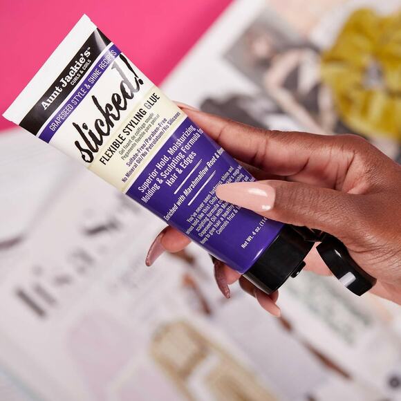 Aunt Jackie's SLICKED Flexible Styling Glue- Grapeseed Style & Shine 4oz - Picture 4 of 12